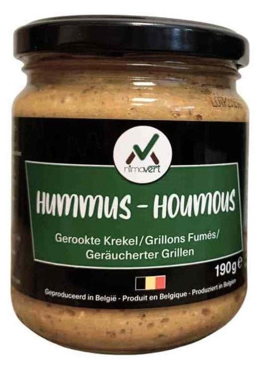 Hummus op basis van gerookte krekels